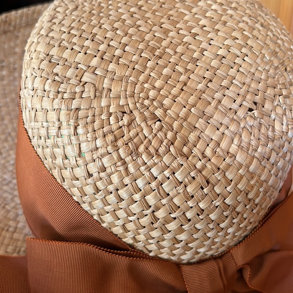 Street Smart by Bernard straw hat with rust color grosgrain ribbon band. - Picture 4 of 12
